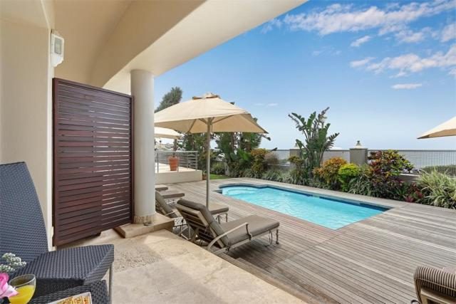 Pool deck with sea view