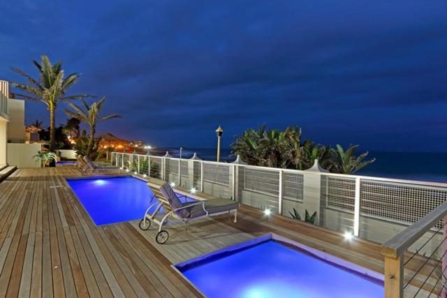 Pool deck at night