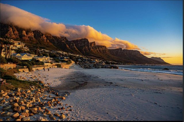 Camps Bay beach and the Twelve Apostles