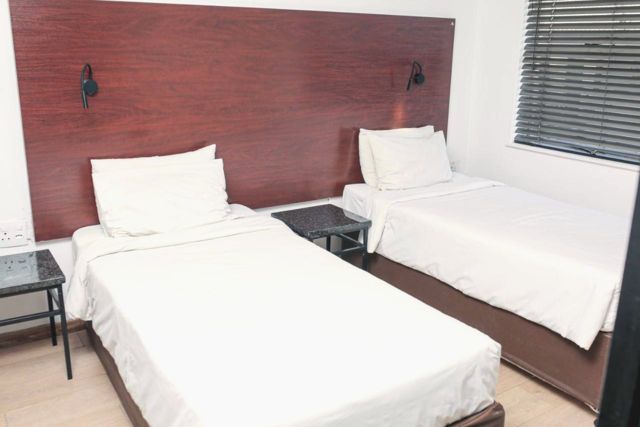 Bedroom with two single beds